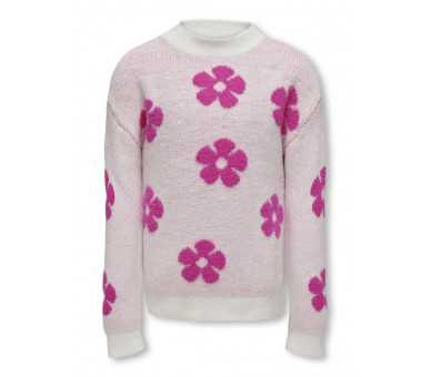 KIDS ONLY : Gebreide pullover met bloemetjes