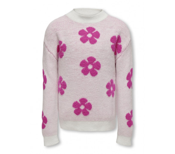 KIDS ONLY : Gebreide pullover met bloemetjes