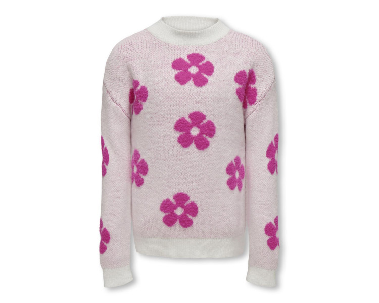 KIDS ONLY : Gebreide pullover met bloemetjes