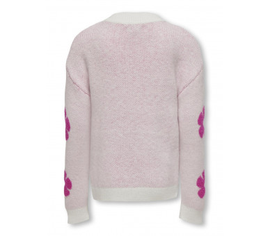 KIDS ONLY : Gebreide pullover met bloemetjes