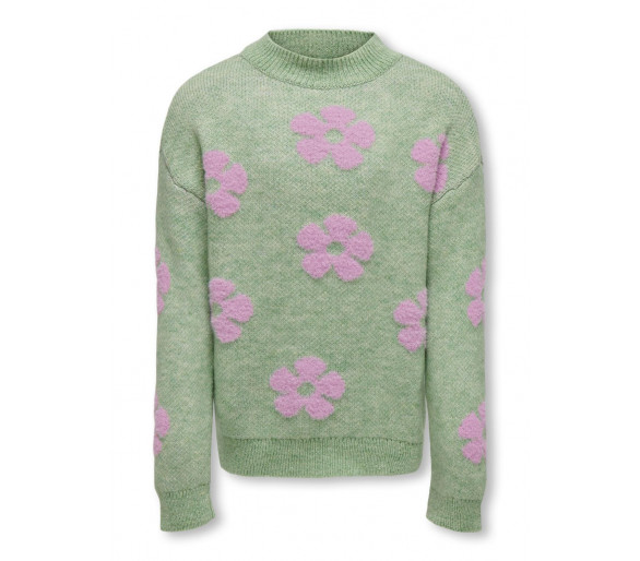 KIDS ONLY : Gebreide pullover met bloemetjes