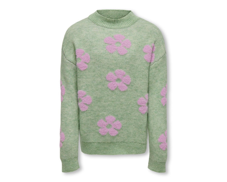 KIDS ONLY : Gebreide pullover met bloemetjes