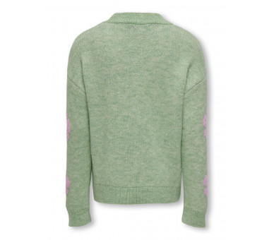 KIDS ONLY : Gebreide pullover met bloemetjes