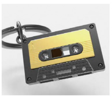 Audio Tape Key Ring