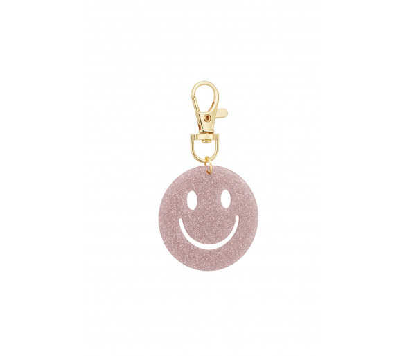 Keep Smiling sleutelhanger - roze