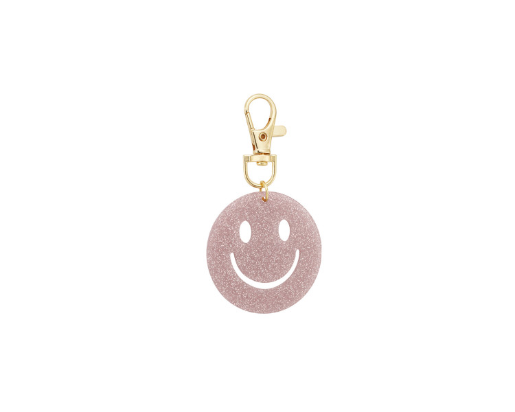 Keep Smiling sleutelhanger - roze