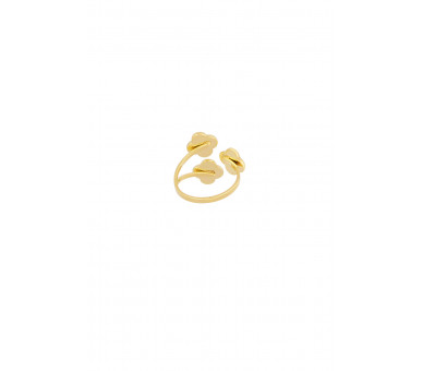 Ring triple klaver - Goud kleur