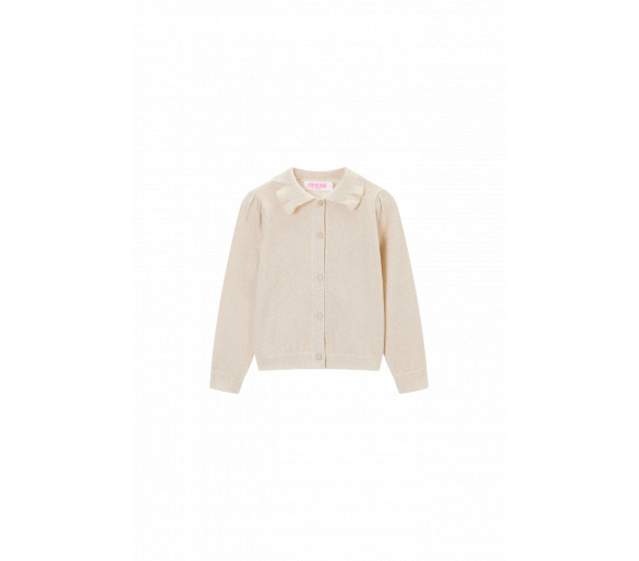 SOMEONE : Gilet lurex avec col