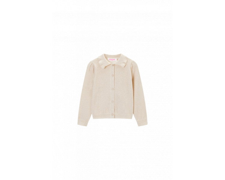 SOMEONE : Lurex vest met gepofte schouders
