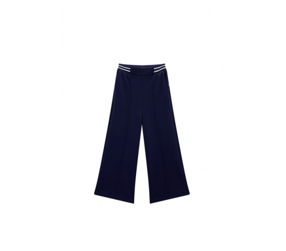 SOMEONE : Broek met nylon gebreide ribbel