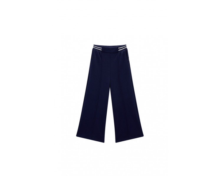 SOMEONE : Broek met nylon gebreide ribbel