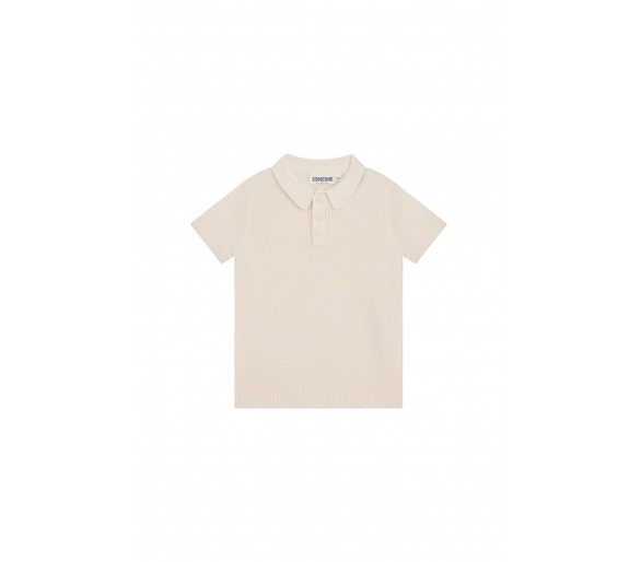 SOMEONE : Polo en maille ajourée
