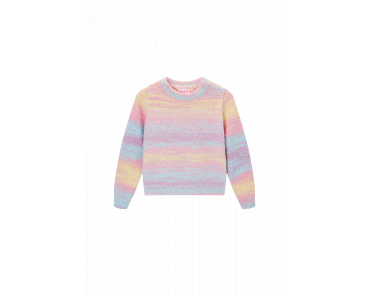 SOMEONE : Gebreide oversized pull met veelkleurige