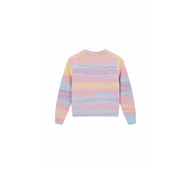SOMEONE : Gebreide oversized pull met veelkleurige