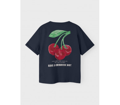 NAME IT : Leuk t-shirt met kersen achteraan