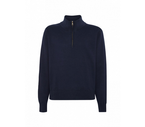 GRUNT : Pull met korte rits bovenaan