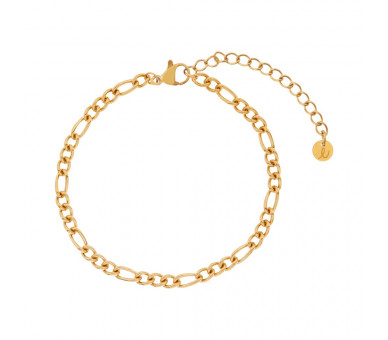 BRACELET BASIC OPEN MIXED CHAIN - ADULT - GOLD
