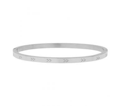 BANGLE BRACELET V - SMALL - SILVER