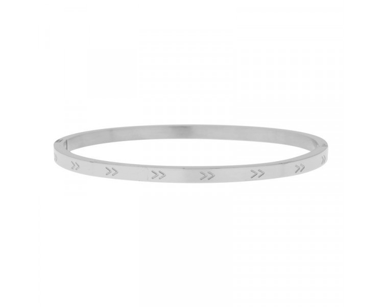 BANGLE BRACELET V - SMALL - SILVER BANGLE BRACELET V - SMALL - SILVER