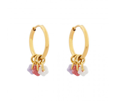 Boucles d'oreilles minimalistes flower power