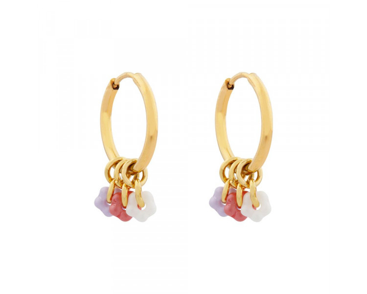 Boucles d'oreilles minimalistes flower power