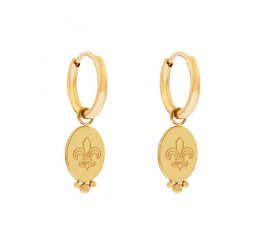 EARRINGS SMALL WITH PENDANT SWORD - GOLD