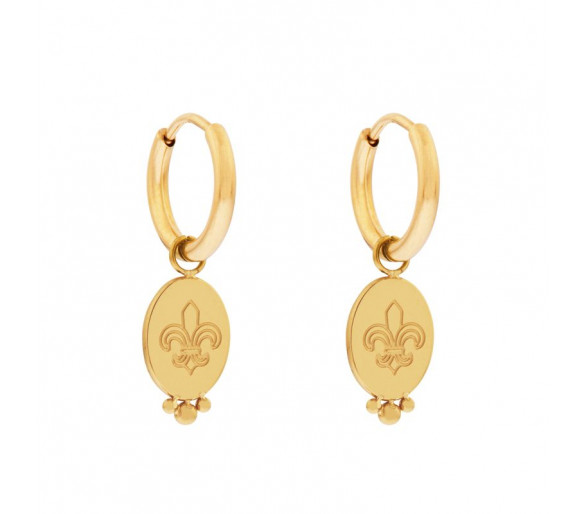 Petites boucles d'oreilles avec pendentif épée