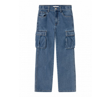 NAME IT : Cargo jeans met rechte wijde pijpen