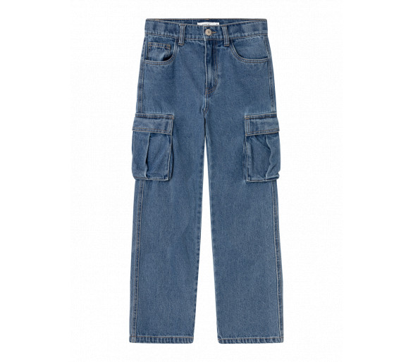 NAME IT : Cargo jeans met rechte wijde pijpen