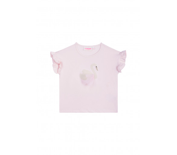 SOMEONE : T-shirt avec cygne en broderie
