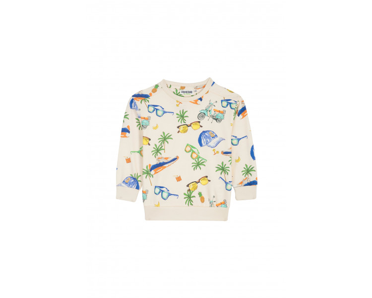 SOMEONE : sweater met zomerse all over print.