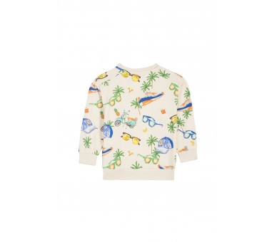 SOMEONE : sweater met zomerse all over print.