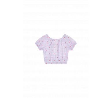 SOMEONE : Bloesje met lila kleine vichy