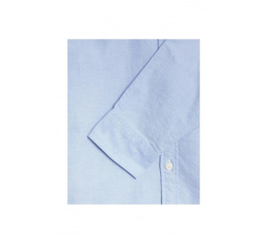 LYLE & SCOTT : Oxford effen licht blauw hemd met logo