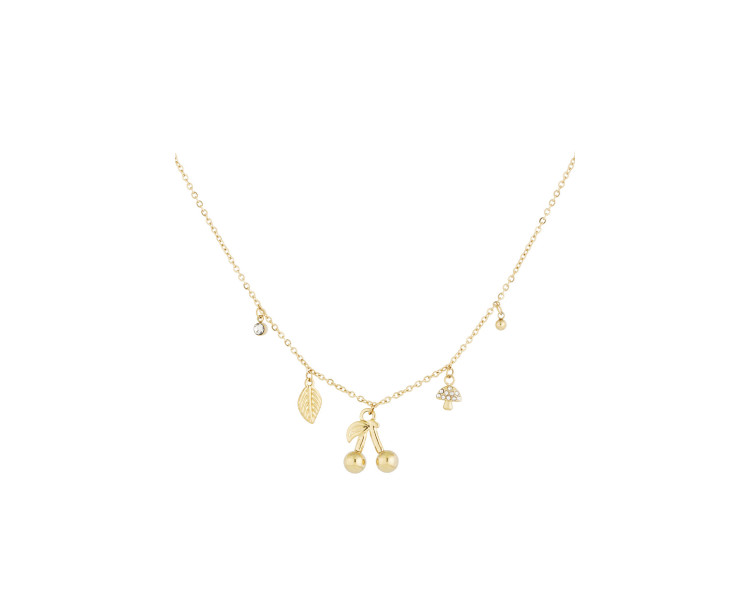 Cherry bliss ketting - Goud kleur