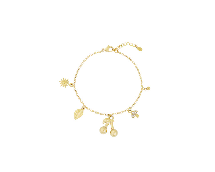 Cherry bliss armband - Goud kleur