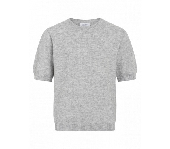 GRUNT : Pull en maille fine à manches courtes