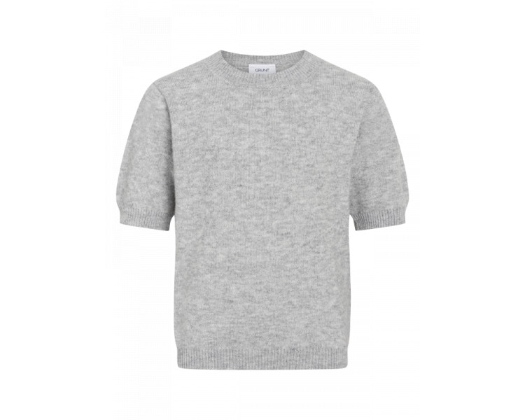 GRUNT : Pull en maille fine à manches courtes