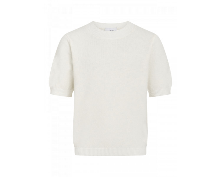 GRUNT : Pull en maille fine à manches courtes