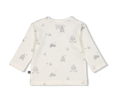 FEETJE : Longsleeve AOP - Farm Life Offwhite