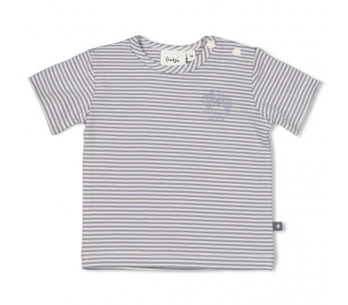 FEETJE : T-shirt stripe - Farm Life Indigo