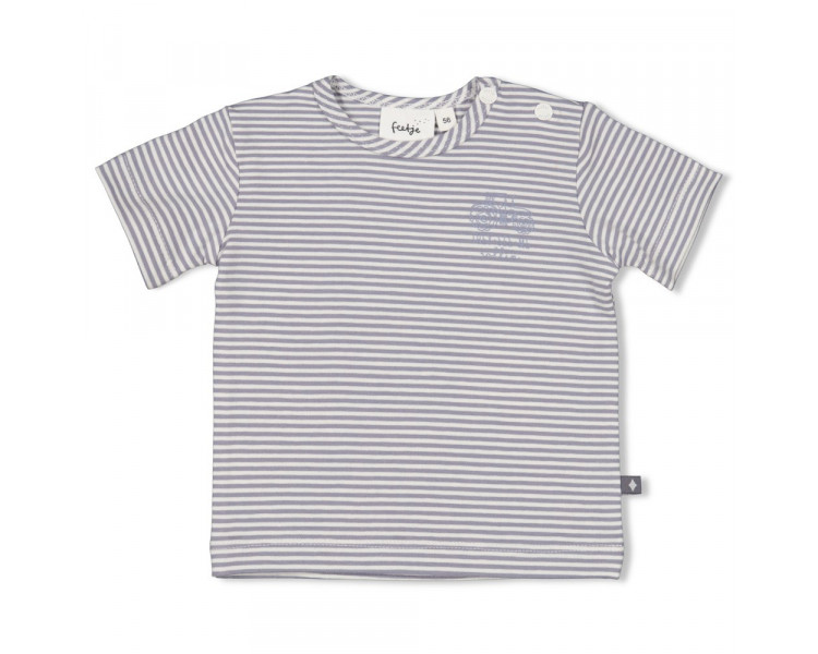 FEETJE : T-shirt stripe - Farm Life Indigo