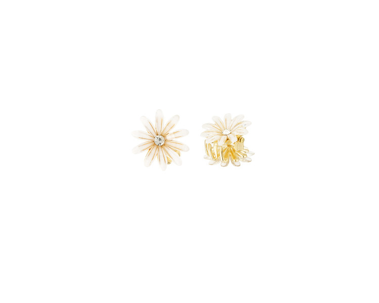 Haarclips shiny flower - Goud kleur