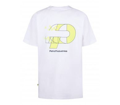 PETROL : T-shirt print voor en achteraan