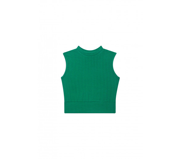 SOMEONE : Cropped top met klein opstaand kraagje