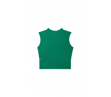 SOMEONE : Cropped top met klein opstaand kraagje