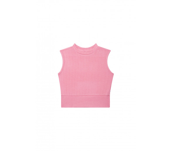 SOMEONE : Cropped top met klein opstaand kraagje