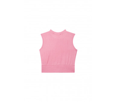 SOMEONE : Cropped top met klein opstaand kraagje