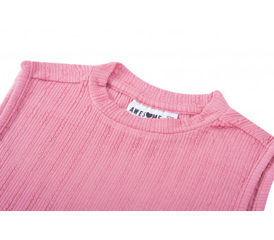 SOMEONE : Cropped top met klein opstaand kraagje