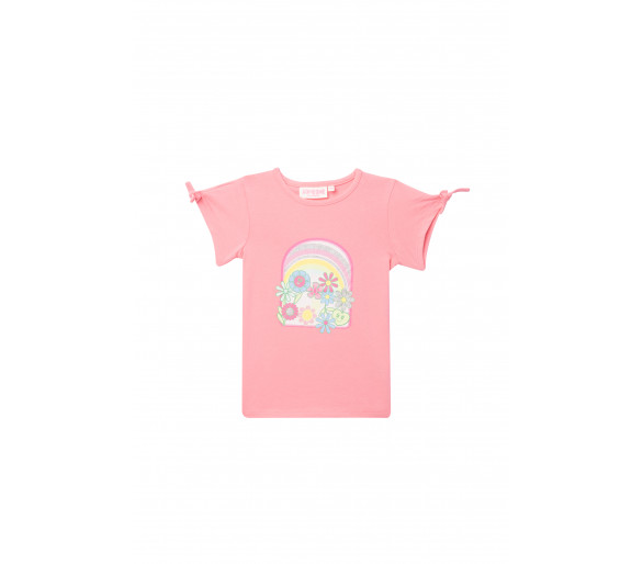SOMEONE : T-shirt avec imprimé floral pailleté